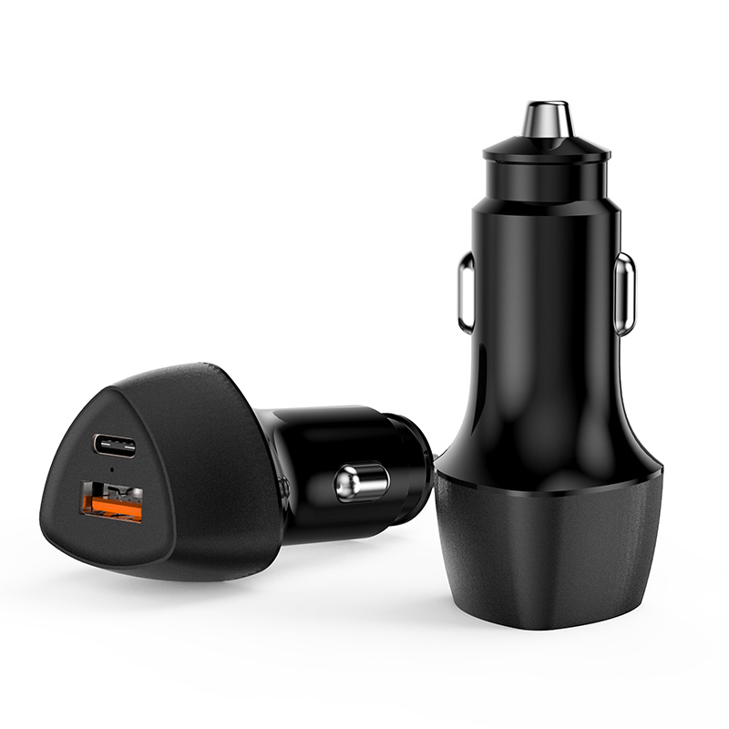 36W USB-C PD Car Charger with QC 3.0 USB Port